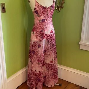 Vintage 80s Vanity Fair slip maxi dress